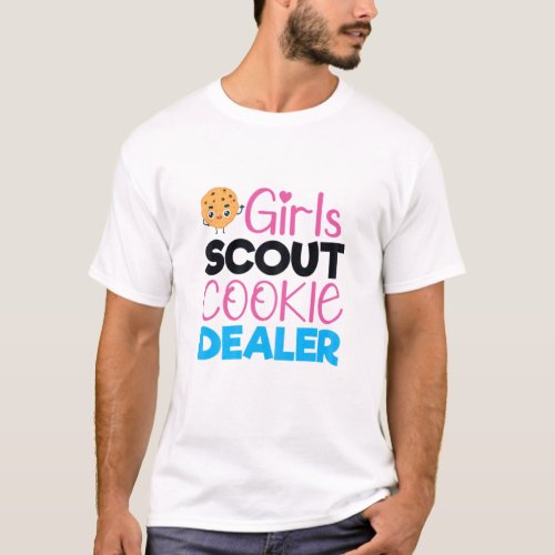 Funny Scout For Girls Cookie Dealer Scouting Famil T_Shirt