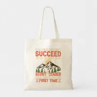 Funny Scout Leader Cub Camping Boy Hiking Scouting Tote Bag | Zazzle