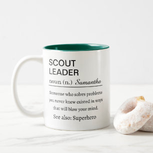 Funny Scout Leader Definition Two-Tone Coffee Mug