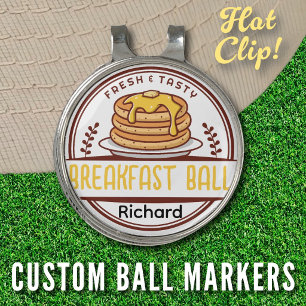 Funny Scramble Golf Dad Breakfast Ball Name Hat Clip