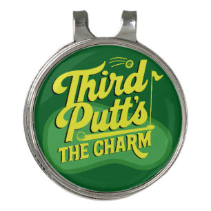 Funny Scramble Golf Dad Third Putts The Charm Hat Clip