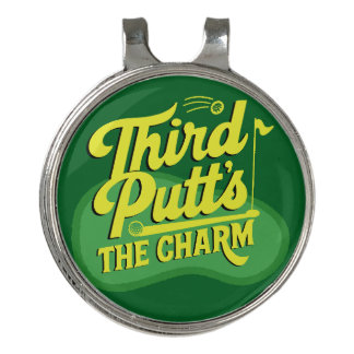 Funny Scramble Golf Dad Third Putts The Charm Hat Clip