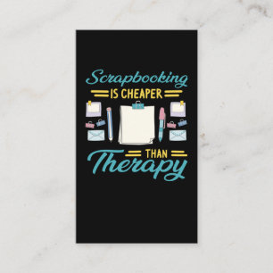 Funny Scrapbooking Therapy Book Crafting Hobby Business Card