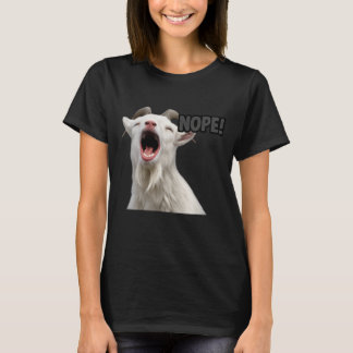 Funny Screaming Goat "NOPE!" Meme Graphic T-Shirt