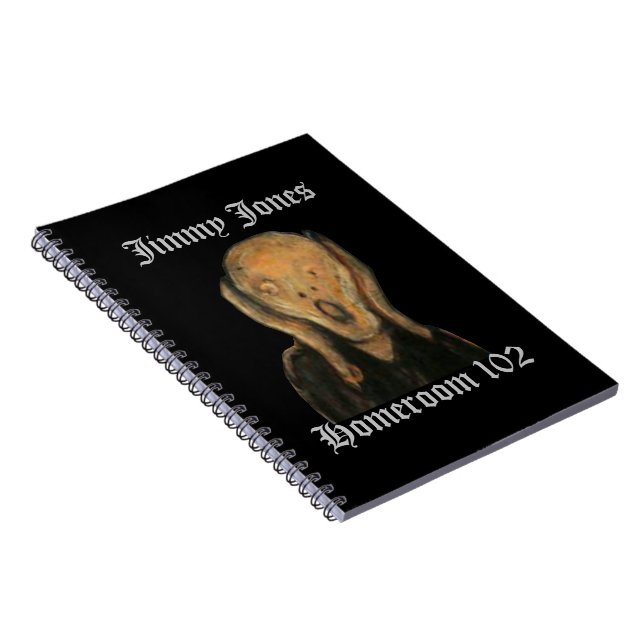 Funny Screaming Monster Face Personalized School  Notebook (Right Side)