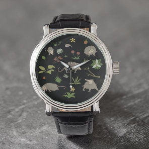 Funny Screaming Opossum Men's Gift Watch