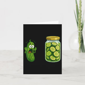 Funny Screaming Pickle Jar Cucumber Joke Meme Humo Card
