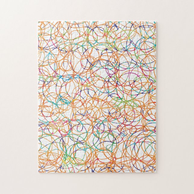 Funny Scribbles Challenging Rainbow Pattern Jigsaw Puzzle (Vertical)