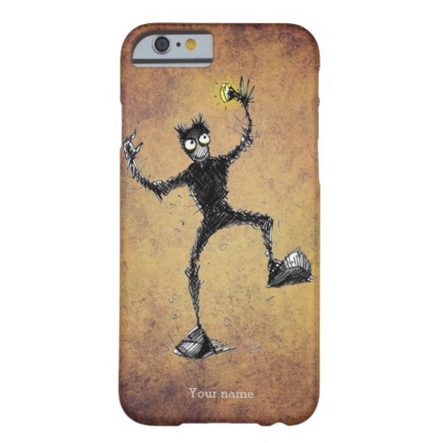Funny Scribbly Robot Dude Barely There iPhone 6 Case