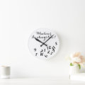 Funny Script Clock, Whatever I'm Always Late! Round Clock | Zazzle