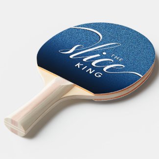 Funny Script The Slice King Blue Glitter