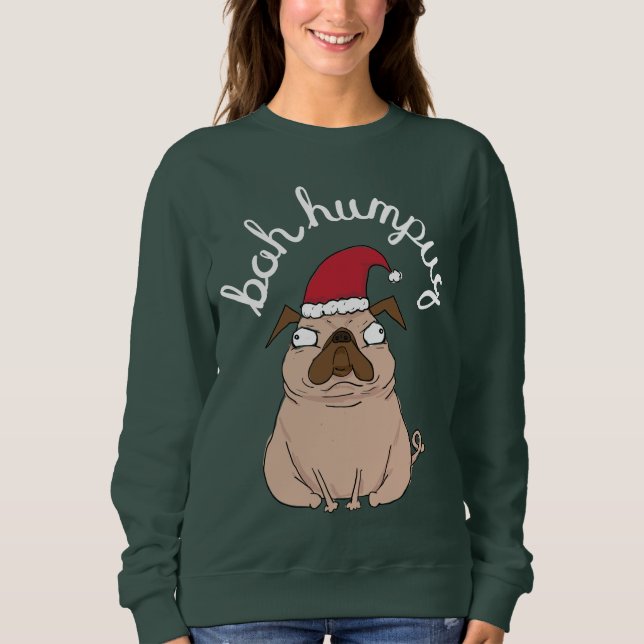 Funny Scrooge Pug Ugly Christmas Sweater (Front)