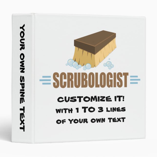 Funny Scrubologist 3 Ring Binder (Front/Spine)