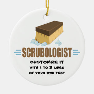 Funny Scrubologist Ceramic Ornament