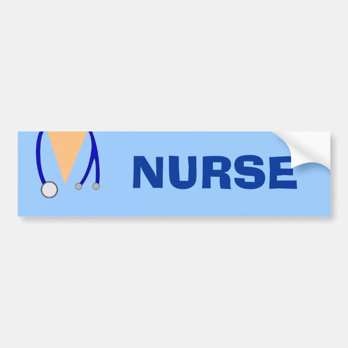 Funny Scrubs Nurse Stethoscope Bumper Sticker