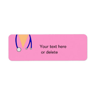 Funny Scrubs Nurses Whimsical Design Label