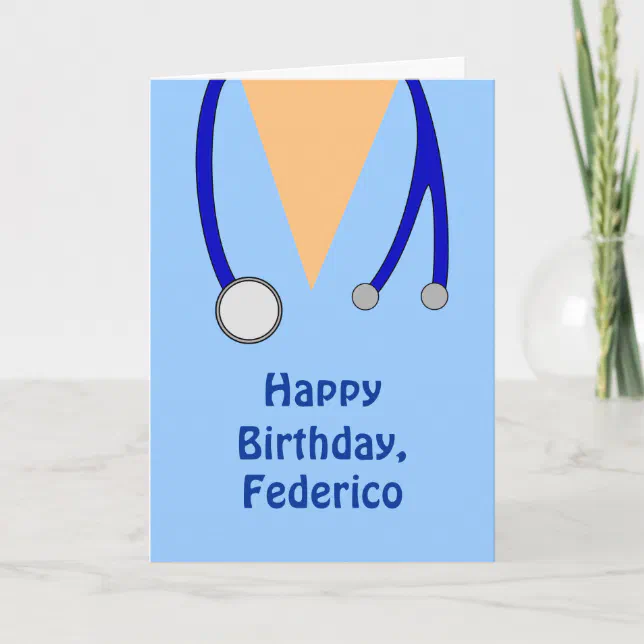 Funny Scrubs Nurses Whimsical Happy Birthday Card | Zazzle