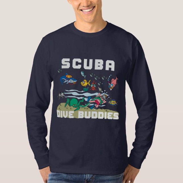 Funny SCUBA Dive Buddy Long Sleeve T-Shirt (Front)