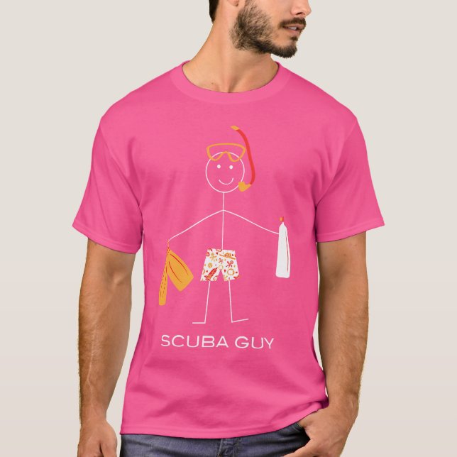 Funny Scuba Diver Boy Diving T-Shirt (Front)