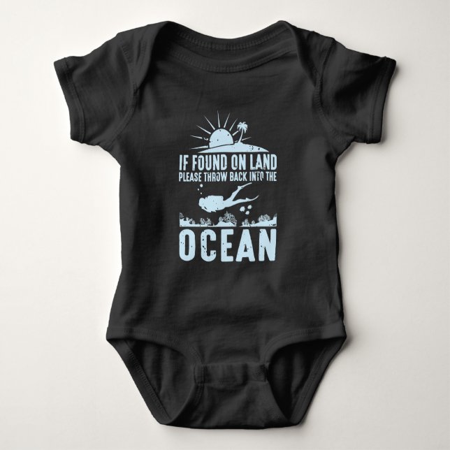 Funny Scuba Diver Gift Swimming Passion Baby Bodysuit (Front)