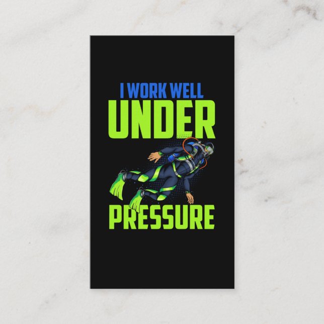 Funny Scuba Diver Joke Business Card (Front)