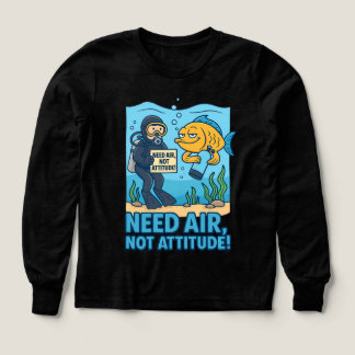 Funny Scuba Diver Shirt – Deep Thoughts, No Air