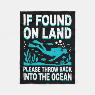 Funny Scuba Diving Art For Men Women Scuba Dive Sc Fleece Blanket