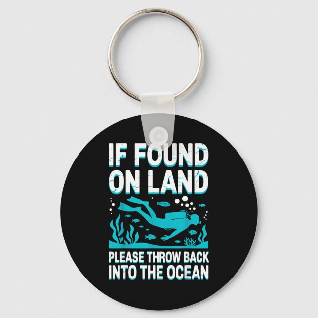 Funny Scuba Diving Art For Men Women Scuba Dive Sc Keychain (Front)