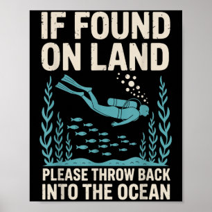 Funny Scuba Diving Art For Men Women Scuba Diver S Poster