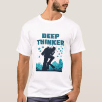 Funny Scuba Diving Diver Deep Thinker Rodin