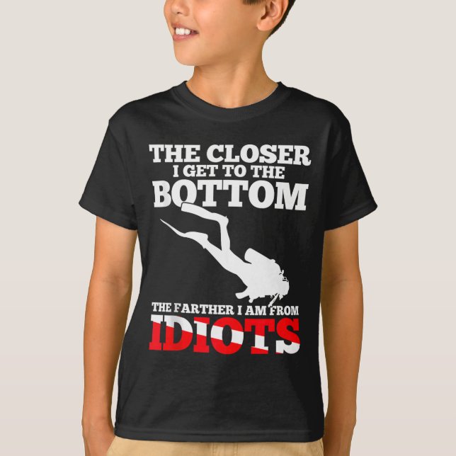 Funny Scuba Diving Flag Dive Quote Scuba Diver Gif T-Shirt (Front)