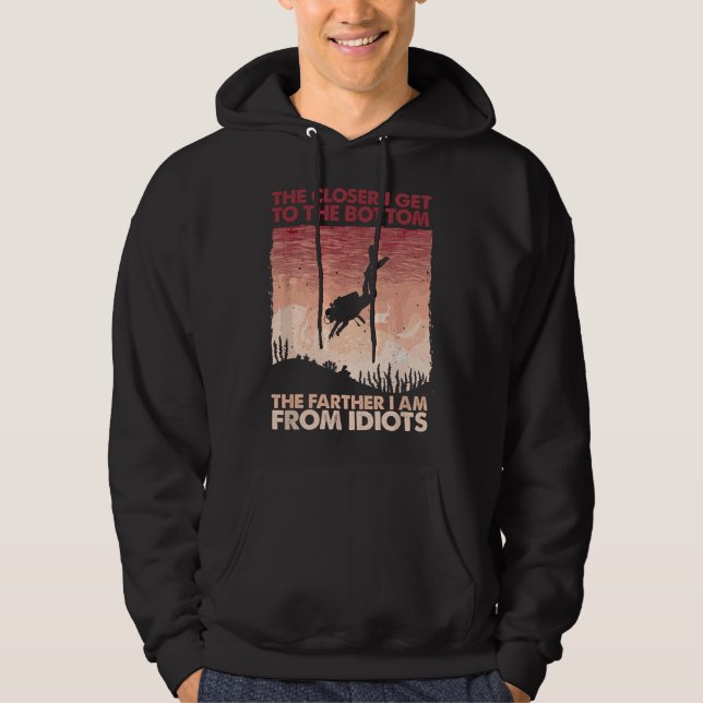 Funny Scuba Diving For Men Women Underwater Sea Sc Hoodie (Front)