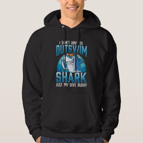 Funny Scuba Diving Shark Dive Buddy Hoodie