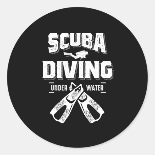 Funny Scuba Diving T Shirt For Divers Classic Round Sticker