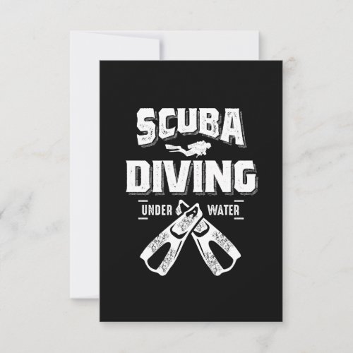 Funny Scuba Diving T Shirt For Divers RSVP Card
