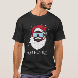 Funny Scuba Santa Claus Diving H2O H2O H2O Pun Men T-Shirt