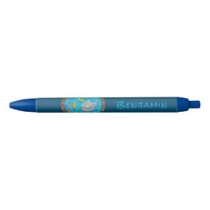 Funny sea creatures underwater cartoon drawing pen