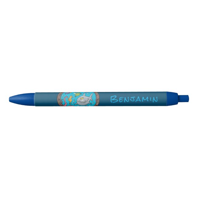 Funny sea creatures underwater cartoon drawing pen (Front)