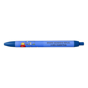Funny sea gulls petrel cartoon humor pen