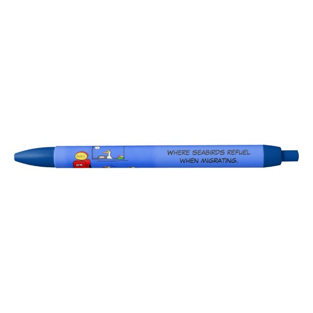 Funny sea gulls petrel cartoon humor pen (Front)
