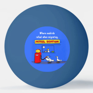 Funny sea gulls petrel cartoon humor  ping pong ball