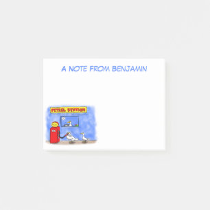 Funny sea gulls petrel cartoon humor post-it notes