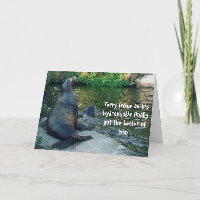 funny sea lion birthday card (Front)
