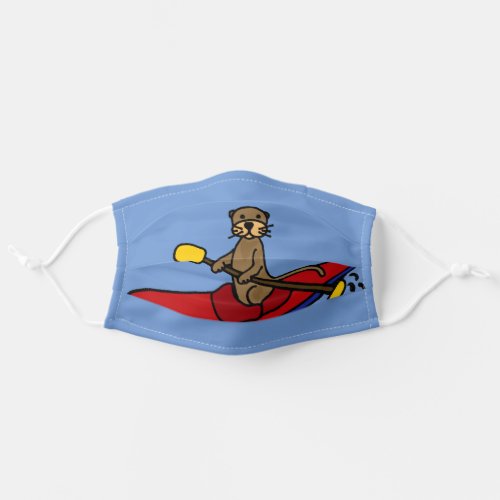 Funny Sea Otter Kayaking Face Mask