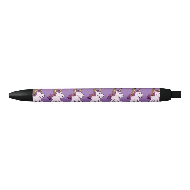 Funny Sea Otter Riding Unicorn Cartoon Pen (Front)