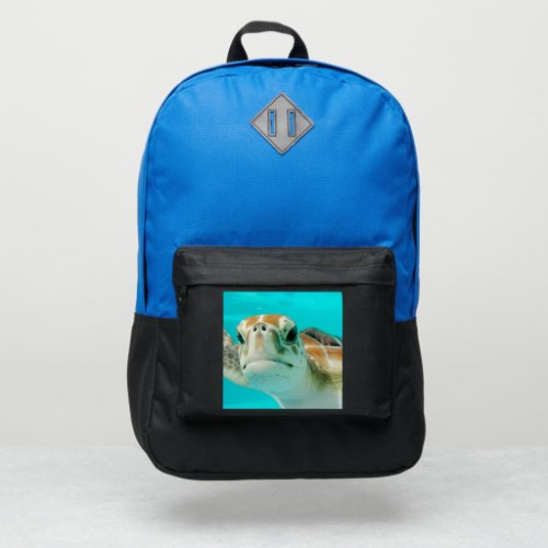 Funny Sea Turtle Face Photo Port Authority Backpack