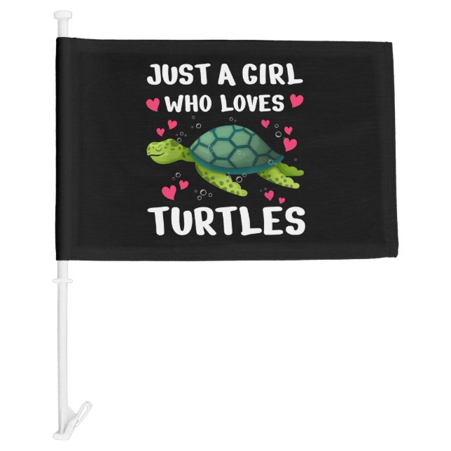 Funny Sea Turtle Turtle Lover Ocean Turtles Car Flag (Front)