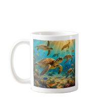 Funny Sea Turtles Coffee Mug