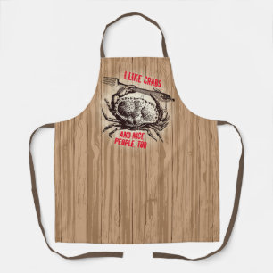 Funny seafood crab crabby people cooking apron