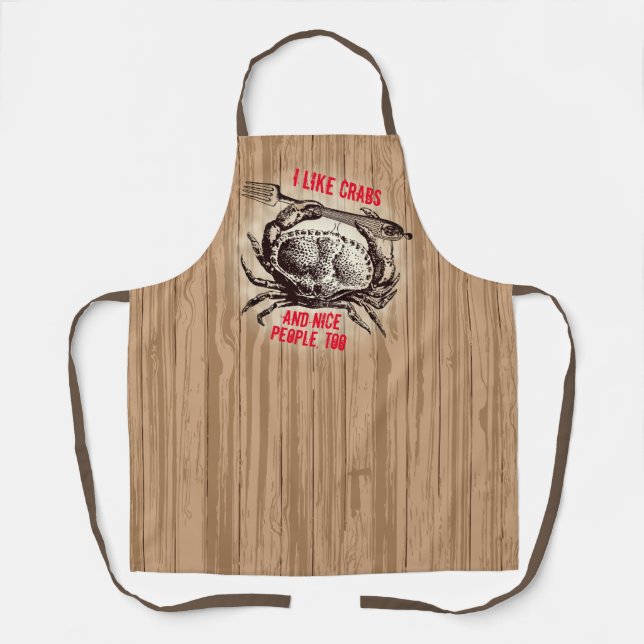 Funny seafood crab crabby people cooking apron (Front)